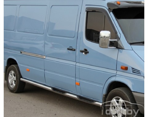 Пороги трубы "Delux" для Mercedes-Benz Sprinter 1995-2006